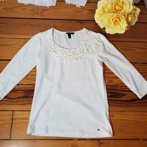Tommy Hilfiger Sm/P Ruffle Shirt